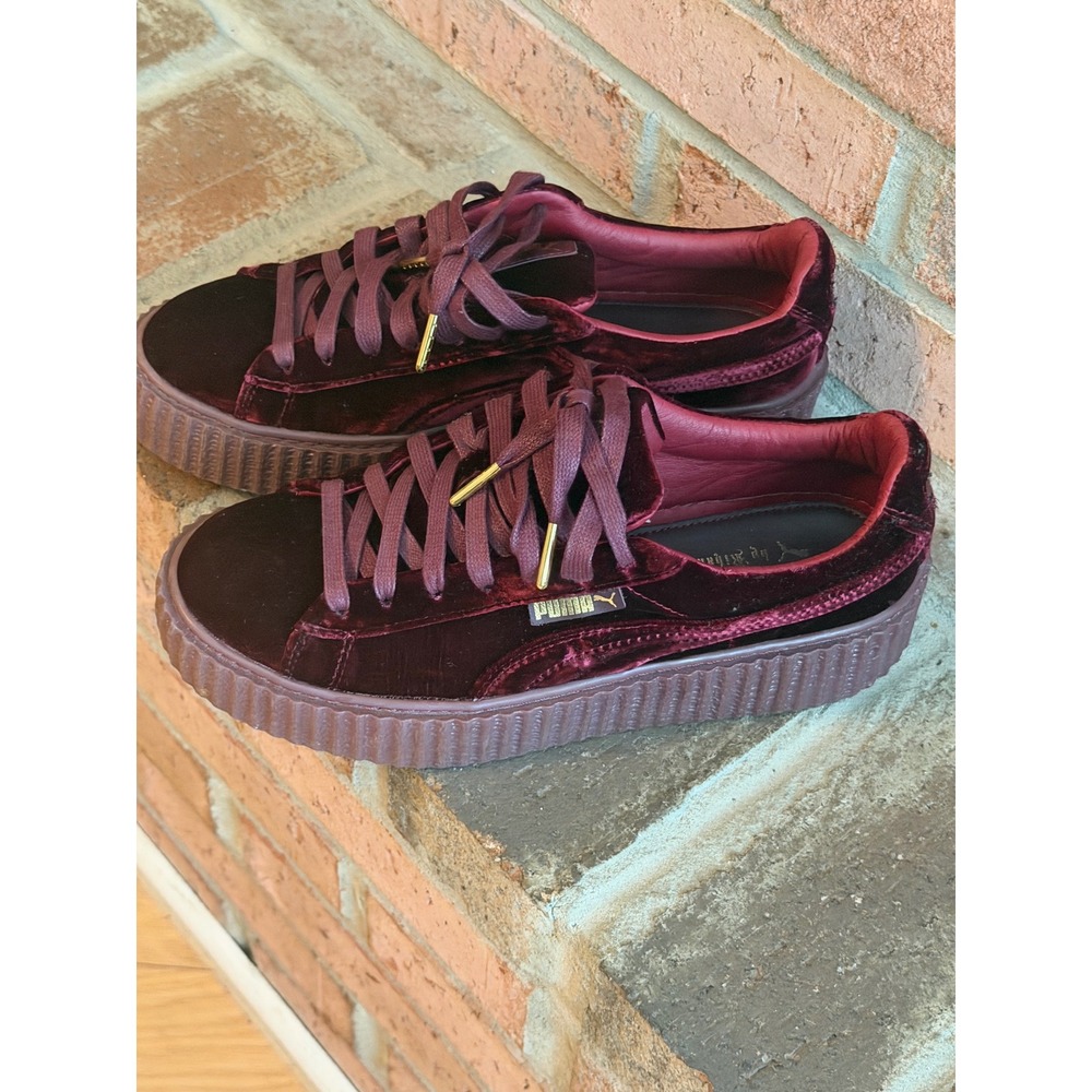 Puma Fenty Creeper Sneakers Womens 8.5 Royal Purple Velvet Rihanna 364466 02